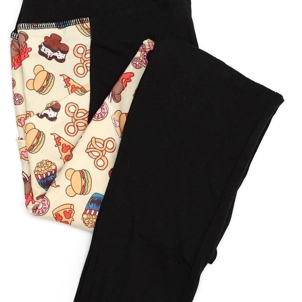 Kids Black and Cream Patterned Leggings